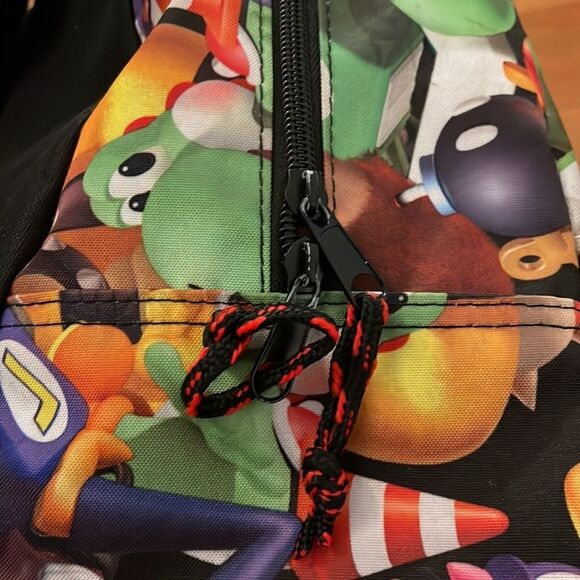 Nintendo 2017 Mario Kart Backpack School Book Bag Adjustable Straps - Picture 9 of 13